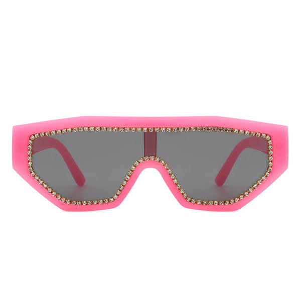 Goldleaf - Geometric Glitter Square Fashion Women Sunglasses