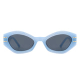 Elysiant - Geometric Oval Slim Fashion Round Cat Eye Sunglasses