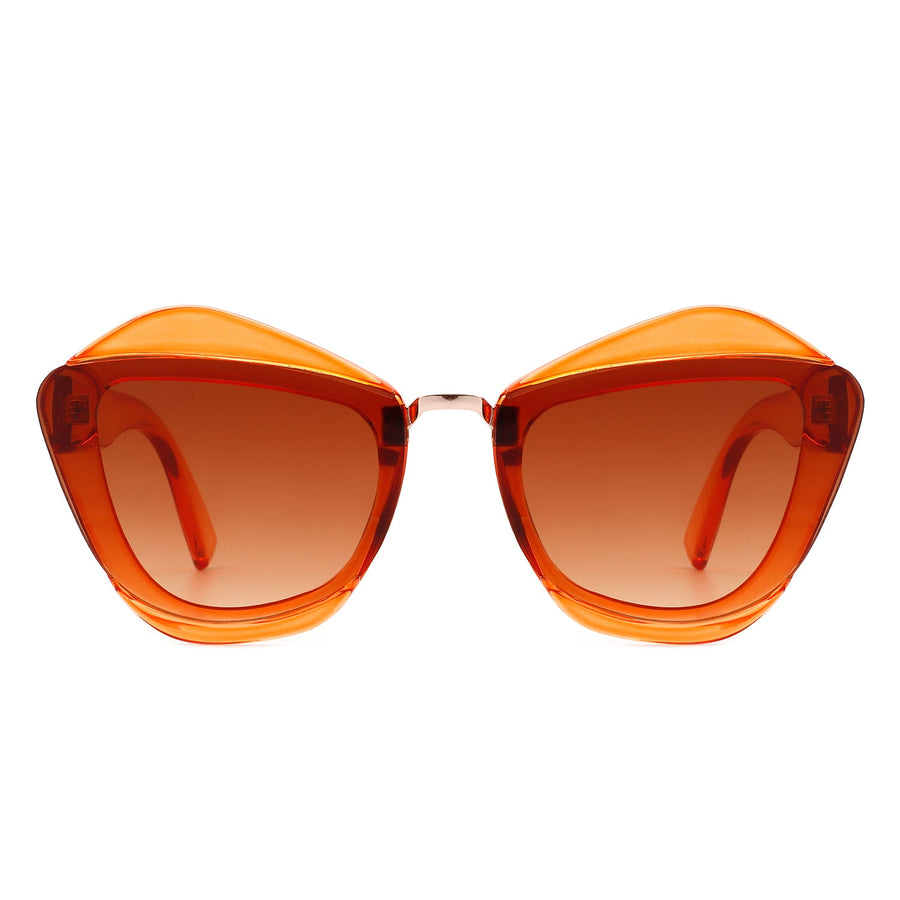 Infernia - Square Irregular Cat-Eye Sunglasses- 6 Colors