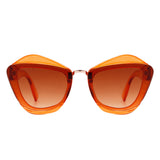 Infernia - Square Irregular Cat-Eye Sunglasses- 6 Colors