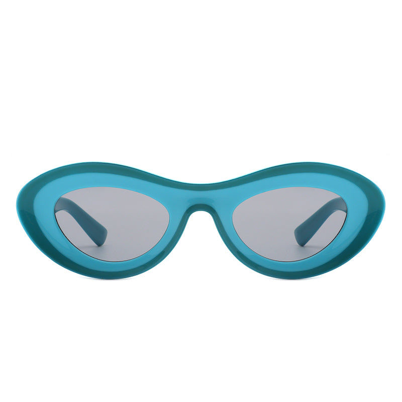 Alba Oval Retro Round Tinted Fashion Sunglasses- 6 Colors
