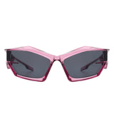 Pollich Futuristic Rectangle Geometric Chunky Square Sunglasses- 6 Colors