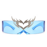 Emberlynn - Futuristic Translucent Crown Design Sunglasses