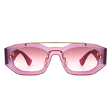 Xanadusk Geometric Retro Irregular Brow-Bar Square Fashion Sunglasses- 7 Colors