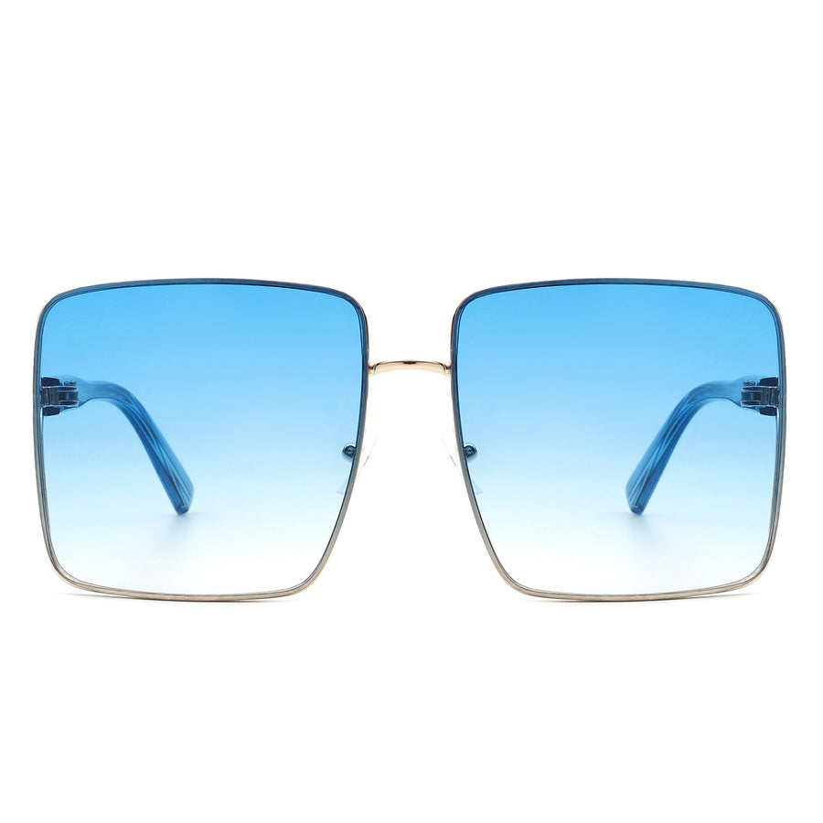 Evangely Classic Square Tinted Oversized Sunglasses- 7 Colors