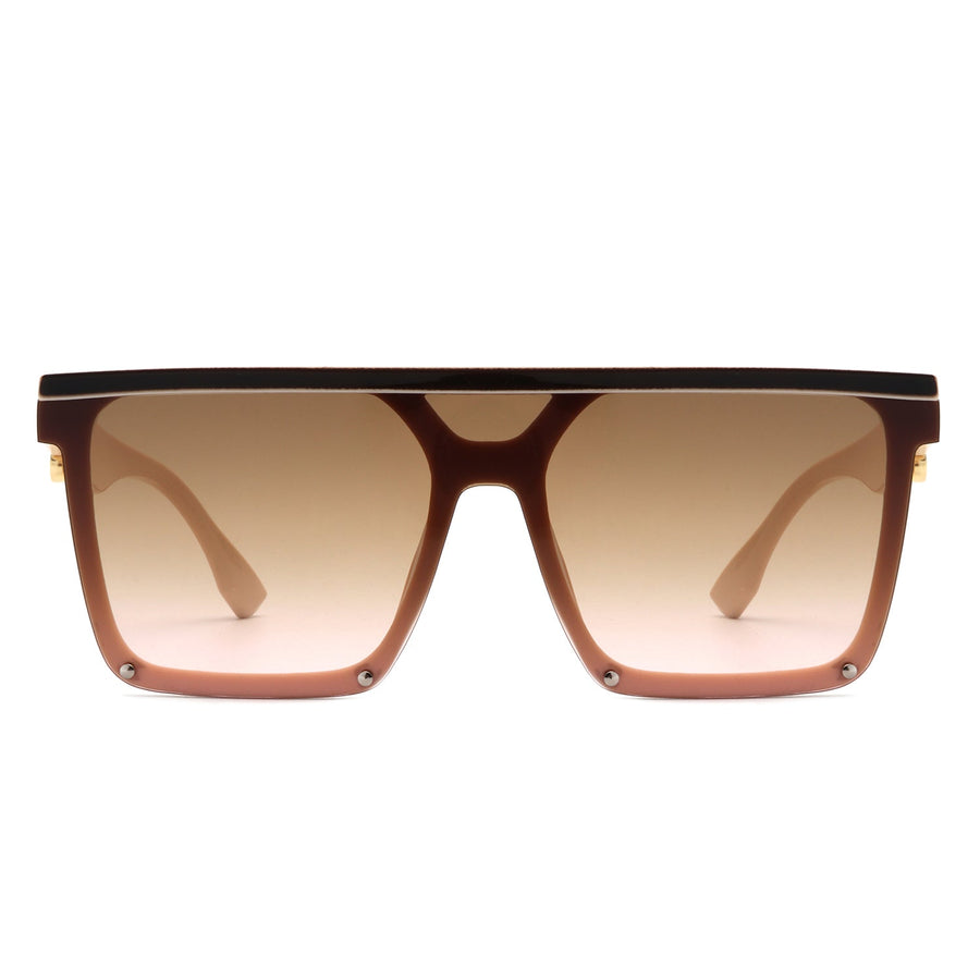 Sunquest Oversized Square Flat Top Sunglasses- 6 Colors