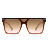 Sunquest Oversized Square Flat Top Sunglasses- 6 Colors