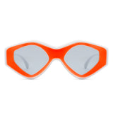 Rosedawn - Futuristic Square Retro Chunky Irregular Geometric Sunglasses- 6 Colors