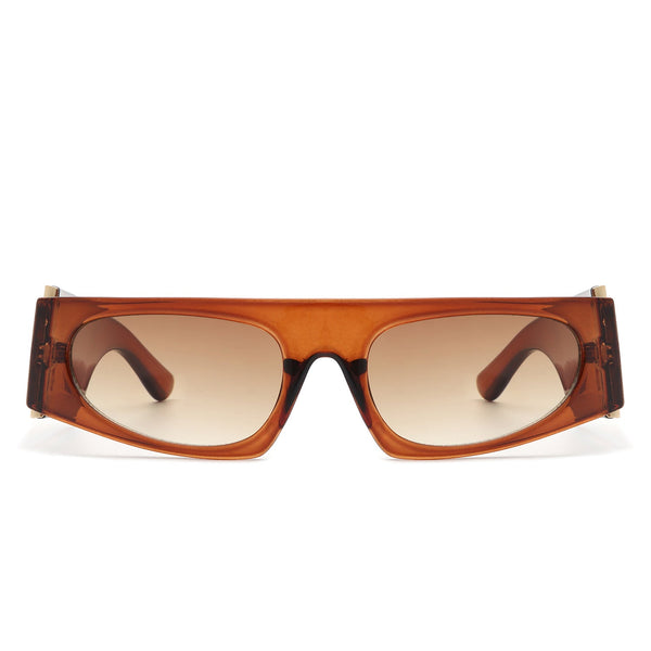 Starisle - Rectangle Chic Oval Lens Slim Fashion Sunglasses