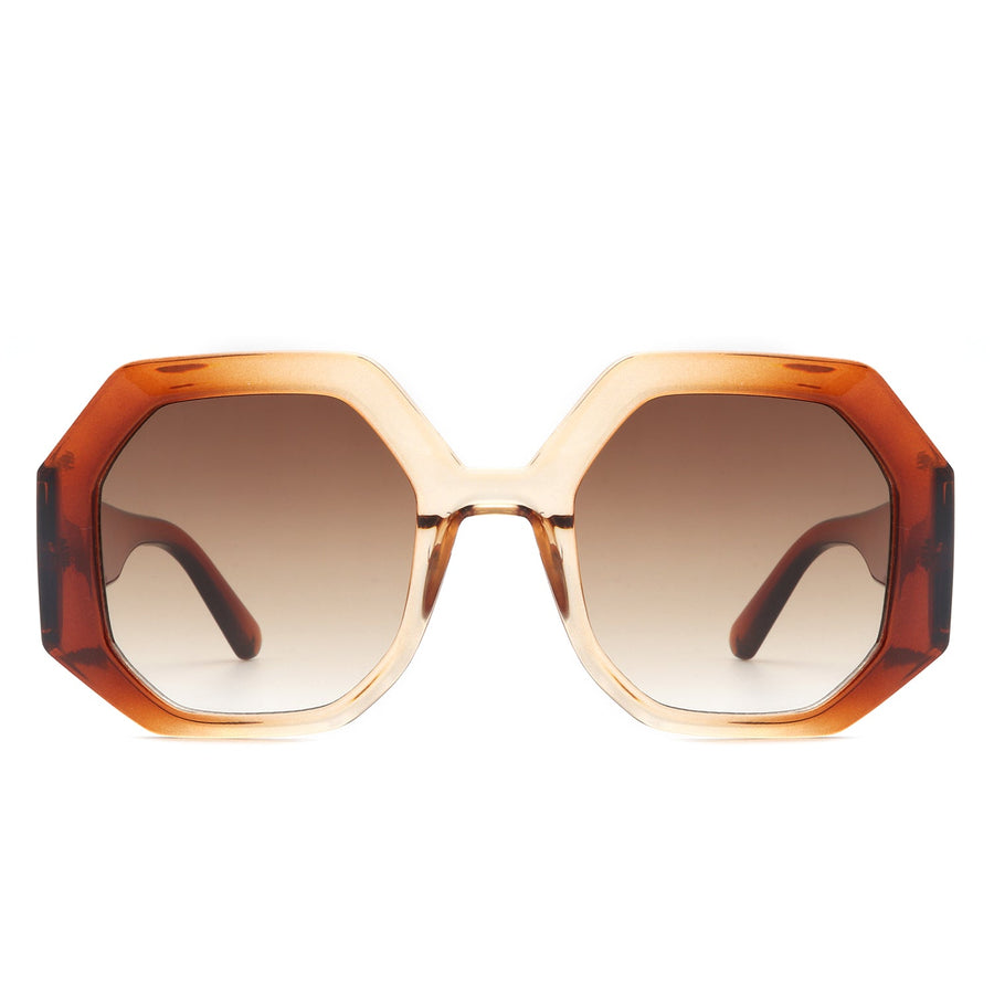 Diamorex Retro Polygon Round Fashion Sunglasses- 6 Colors