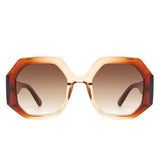 Diamorex Retro Polygon Round Fashion Sunglasses- 6 Colors