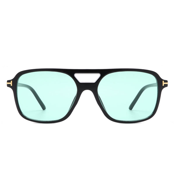 Skyhavoc - Retro Square Brow-Bar Aviator Sunglasses