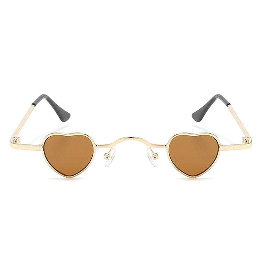 Zyral Metal Heart Shaped Tinted Mini Color Pop Sunglasses- 6 Colors