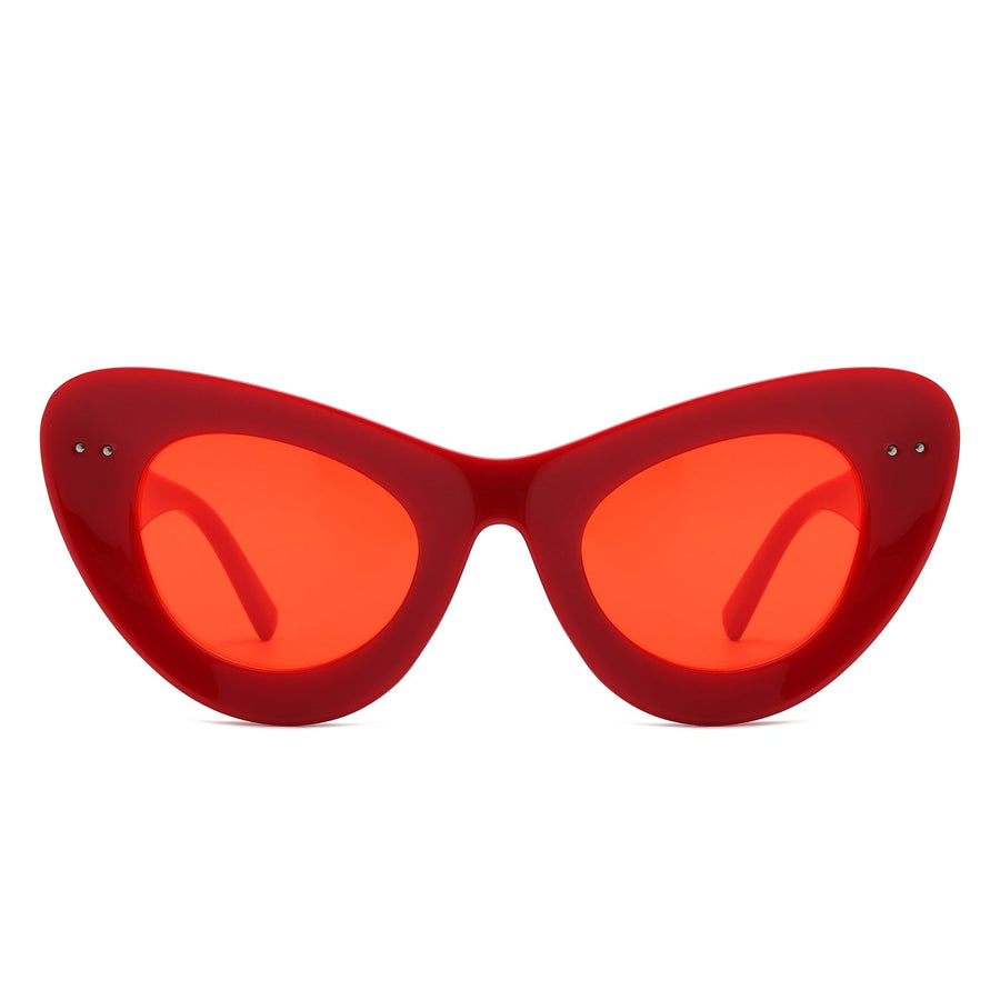 Luminara - Retro Round Cat Eye Women Fashion Sunglasses