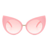 Iridessa - Mod Retro High Pointed Oversized Cat-Eye Sunglasses- 6 Colors