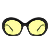 Vanta - Oversized Round Futuristic Oval Glasses Trendy Sunglasses Shades