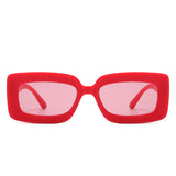 Celestra - Rectangle Square Flat Lens Tinted Sunglasses