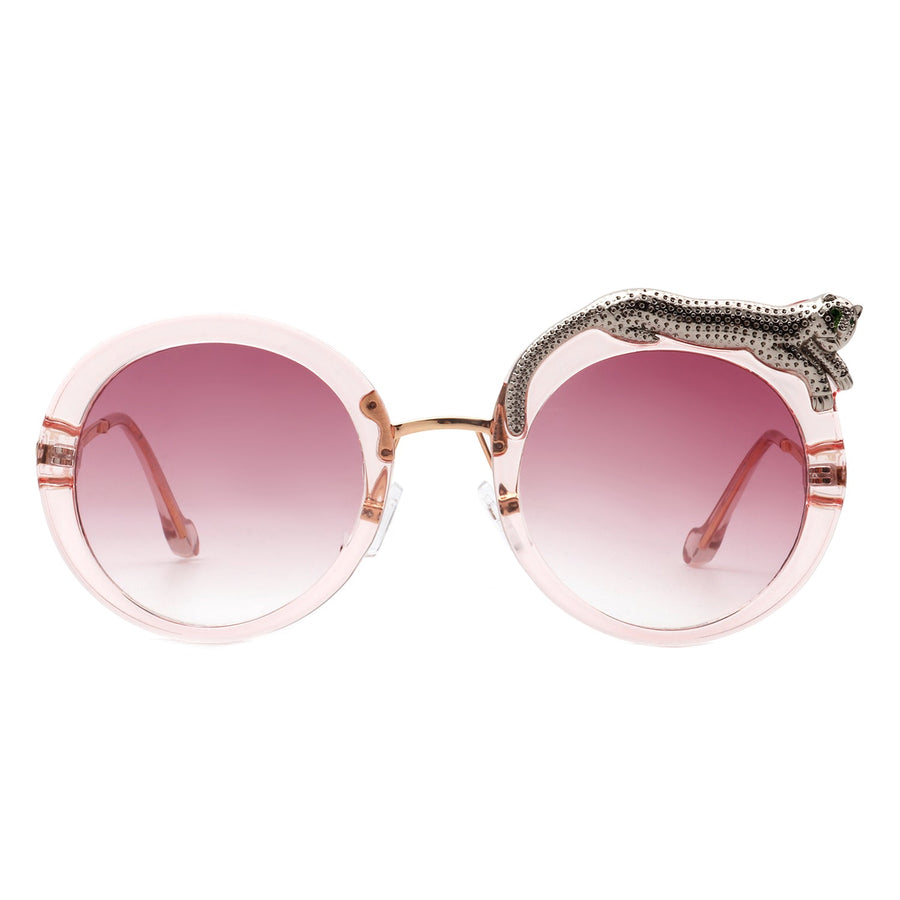 Yellowze Oversized Round Leopard Frame Sunglasses- 6 Colors