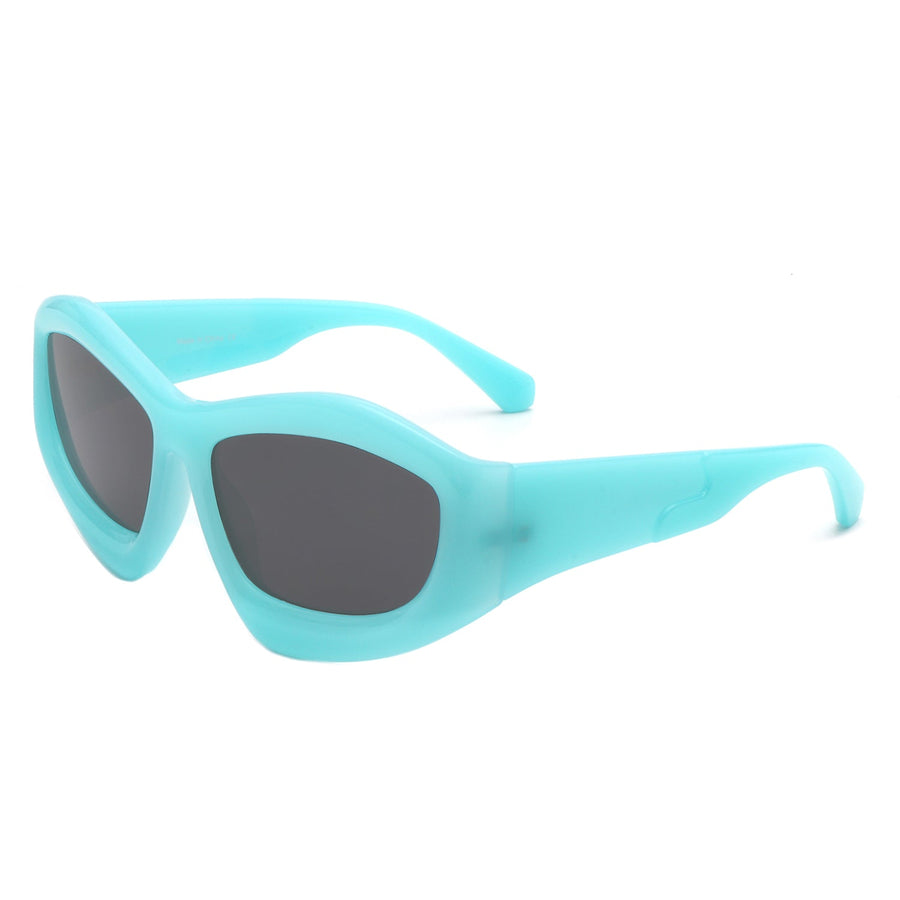 Xaron - Geometric Square Tinted Oversized Chunky Sunglasses- 5 Colors
