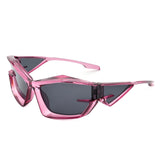 Pollich Futuristic Rectangle Geometric Chunky Square Sunglasses- 6 Colors