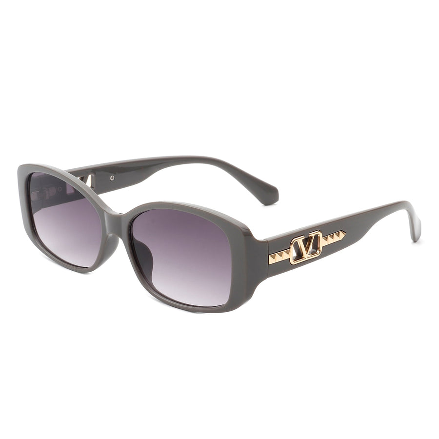 Fantasie - Rectangular Narrow Retro Tinted Fashion Square Sunglasses