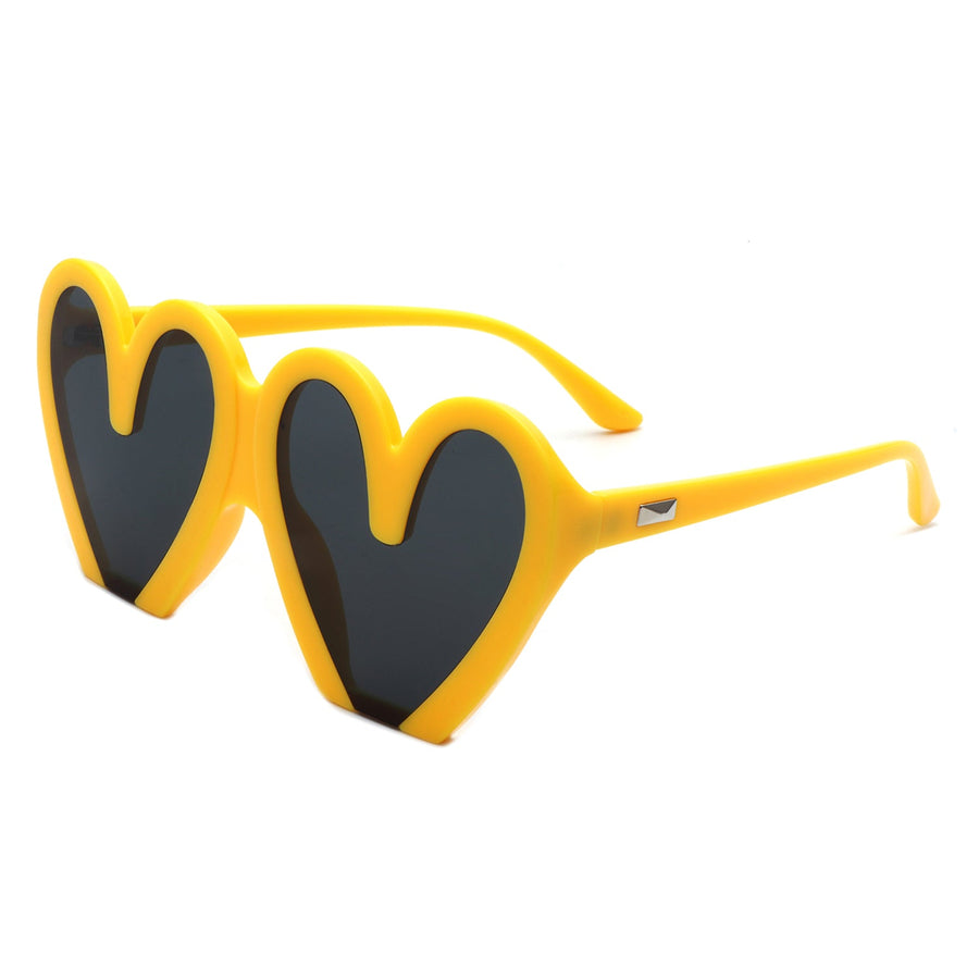 Skylette Heart Shaped Oversized Sunglasses- 7 Colors