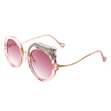 Yellowze Oversized Round Leopard Frame Sunglasses- 6 Colors