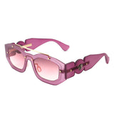 Xanadusk Geometric Retro Irregular Brow-Bar Square Fashion Sunglasses- 7 Colors