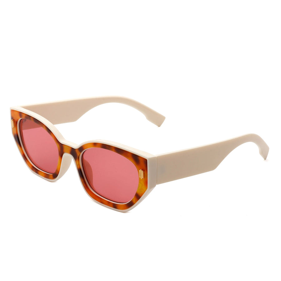 Dawnmist - Geometric Retro Round Irregular Narrow Cat-Eye Sunglasses- 6 Colors