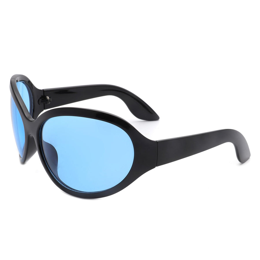 Quinlan - Oversized Round Wrap-Around Sunglasses- 6 Colors