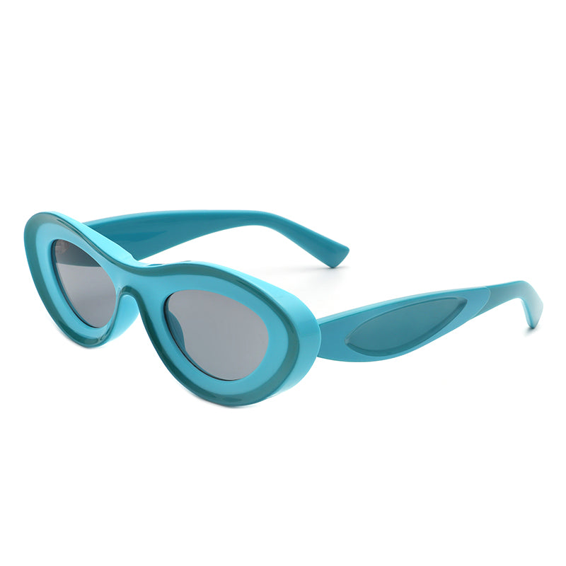 Alba Oval Retro Round Tinted Fashion Sunglasses- 6 Colors
