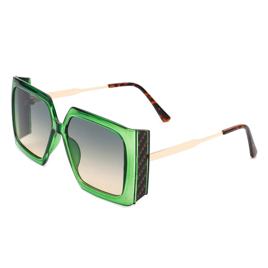 Yellowra Oversized Retro Square Large Fashion Sunglasses- 6 Colors