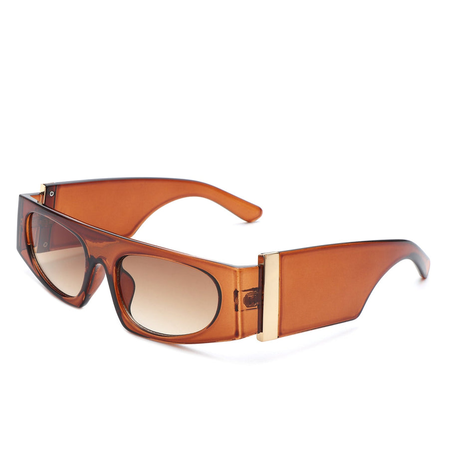 Starisle - Rectangle Chic Oval Lens Slim Sunglasses- 7 Colors