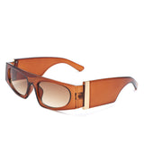 Starisle - Rectangle Chic Oval Lens Slim Sunglasses- 7 Colors