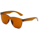 LEMOORE | Retro Flat Lens Candy Color Square Rimless Sunglasses- 5 Colors