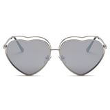 MESA | Metal Halo Wire Art Heart Shape Color Lens Sunglasses- 5 Colors