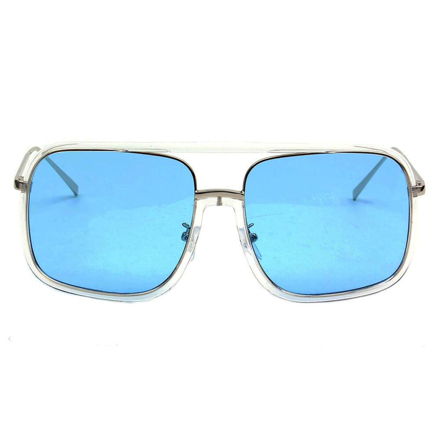 MAGNA | Oversized Pillowed Square Fashion Rim Aviator Design Sunglasses