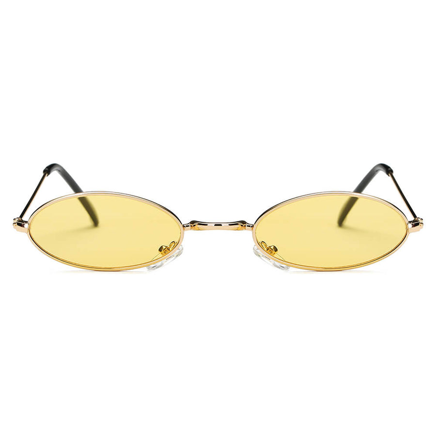 LANSING | True Retro Vintage Slim Metal Oval Sunglasses