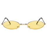 LANSING | True Retro Vintage Slim Metal Oval Sunglasses