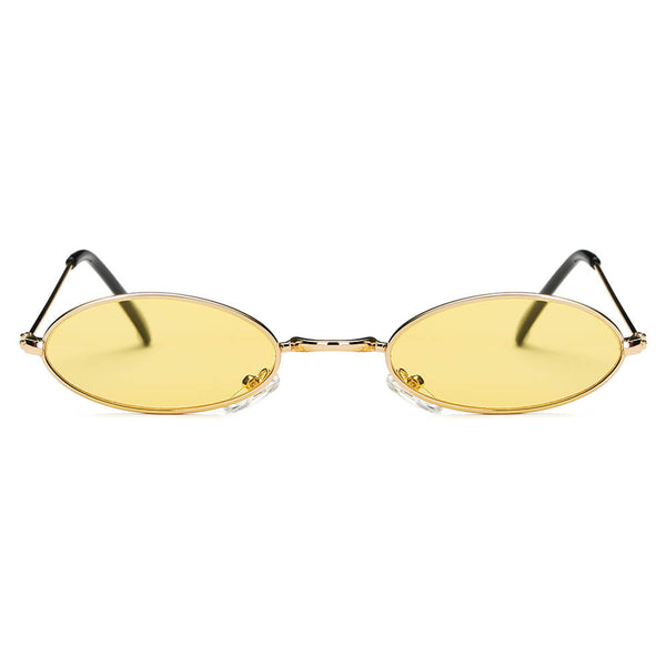 LANSING | True Retro Vintage Slim Metal Oval Sunglasses