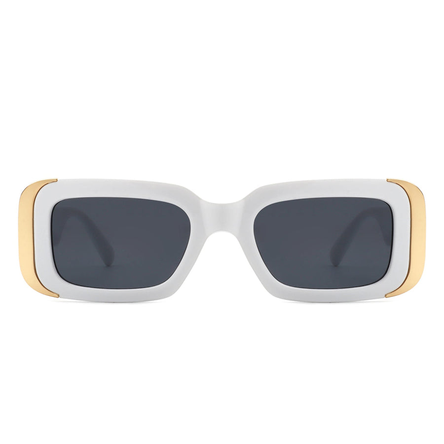 Quixotic - Rectangle Narrow Fashion Tinted Square Sunglasses