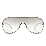 Evanesce - Oversized Aviator Rhinestone Design Women's Sunglasses
