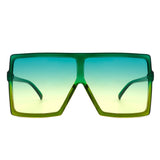 Zenithia - Square Oversized Flat Top Sunglasses- 9 Colors