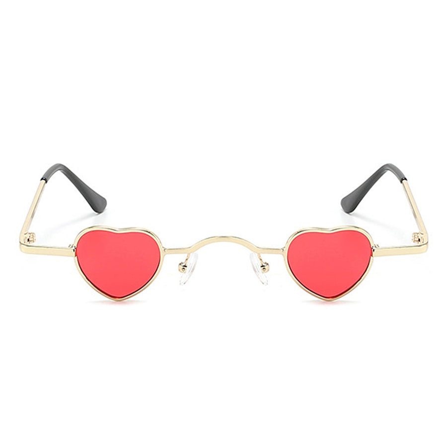 Zyral Metal Heart Shaped Tinted Mini Color Pop Sunglasses- 6 Colors