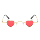 Zyral Metal Heart Shaped Tinted Mini Color Pop Sunglasses- 6 Colors