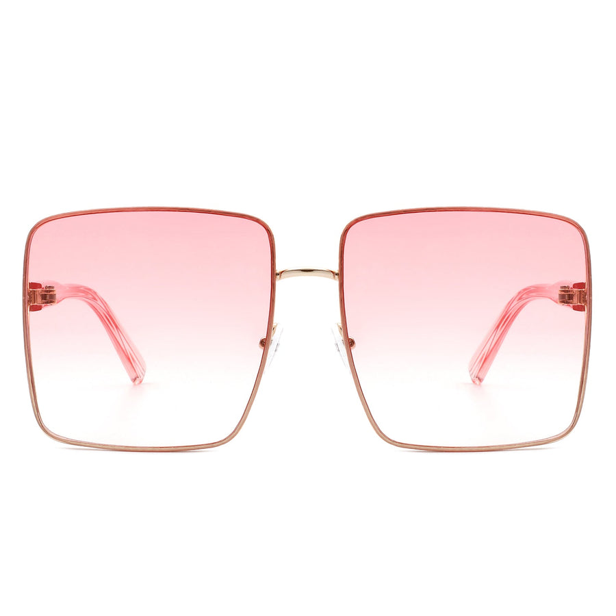 Evangely Classic Square Tinted Oversized Sunglasses- 7 Colors