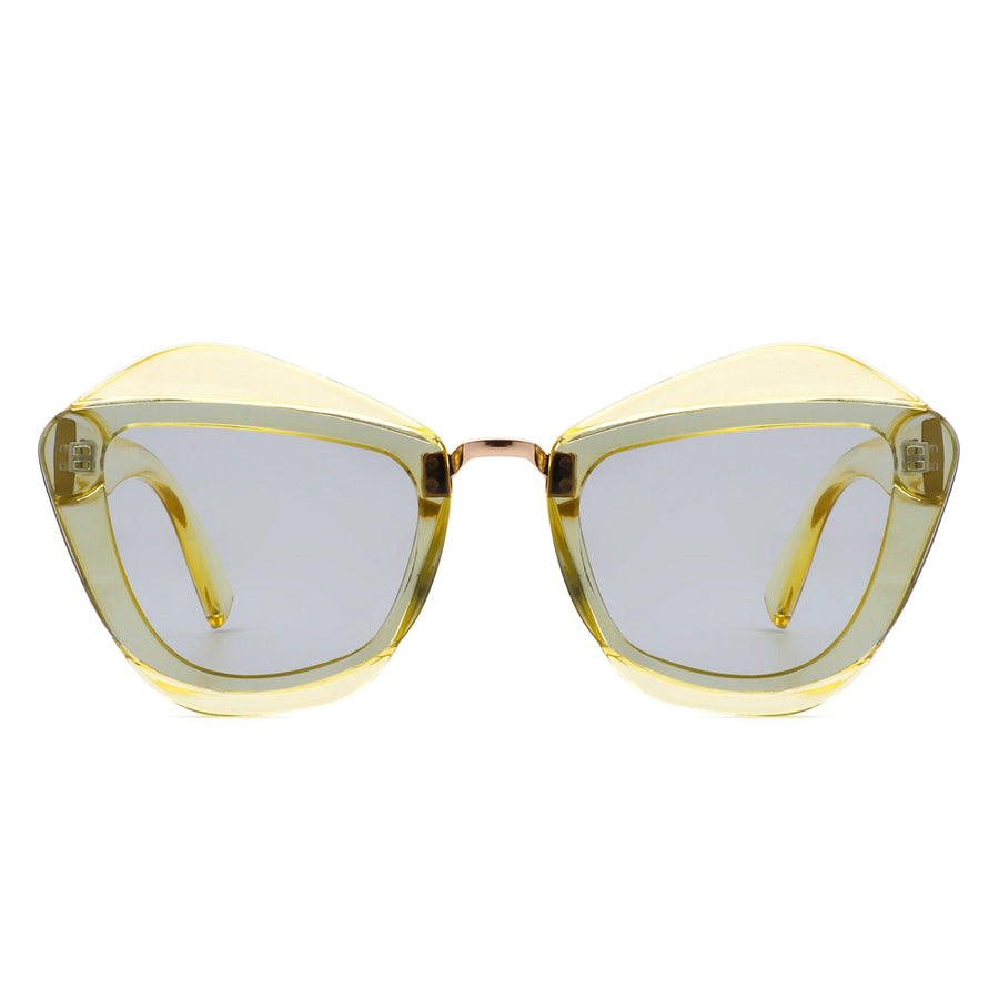 Infernia - Square Irregular Cat-Eye Sunglasses- 6 Colors