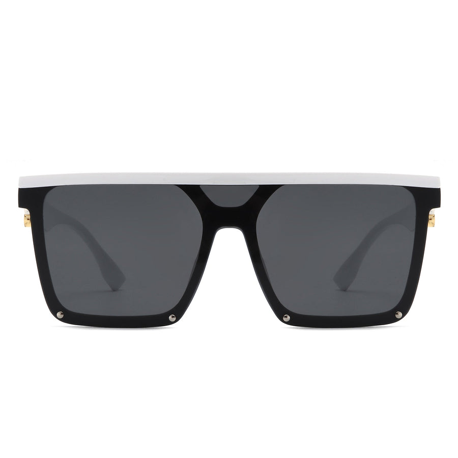 Sunquest Oversized Square Flat Top Sunglasses- 6 Colors