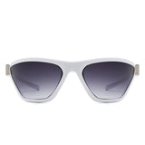 Luminize - Square Mirrored Wrap Around Sport Sunglasses