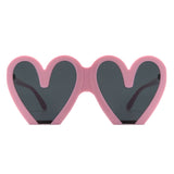 Skylette Heart Shaped Oversized Sunglasses- 7 Colors